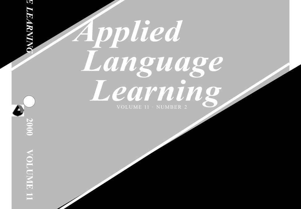 Applied Language Learning Vol. 11-2