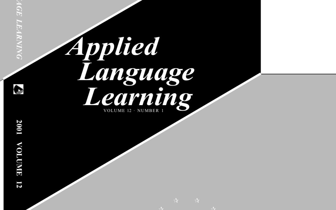 Applied Language Learning Vol. 12-1