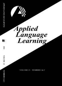 Applied Language Learning Vol. 21