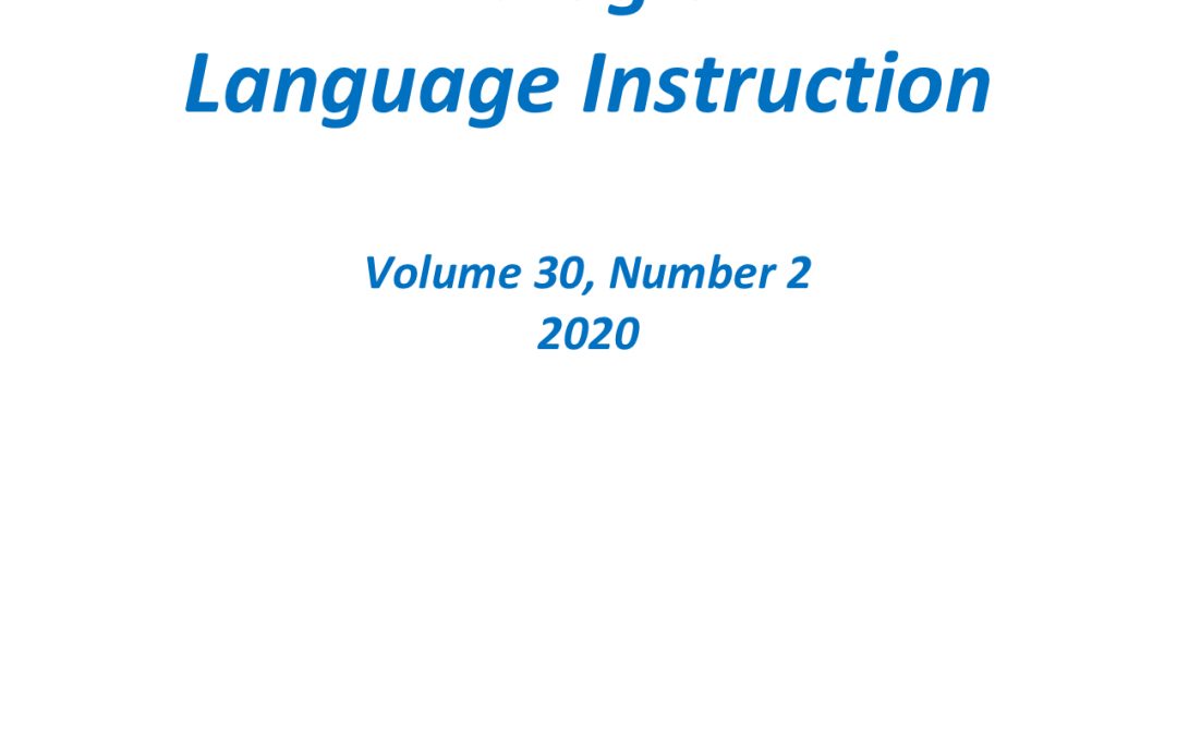 Dialog on Language Instruction Vol. 30 Pt. 2