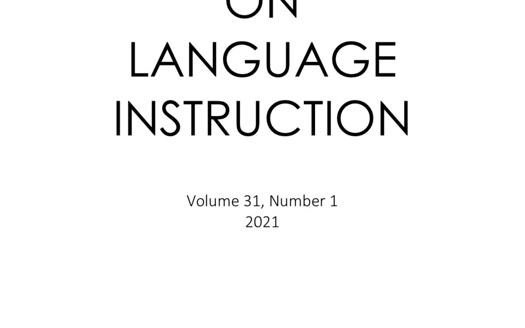 Dialog on Language Instruction Vol. 31 Pt. 1