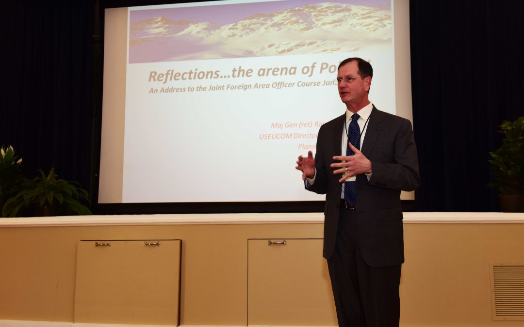 Retired general opens joint foreign area officer course with reflection