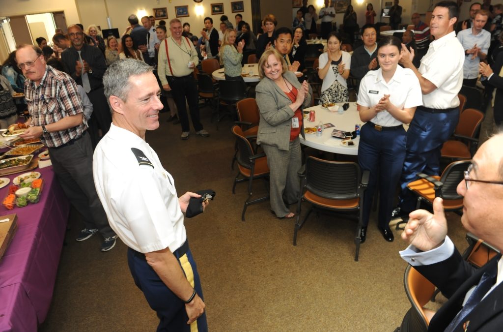 Commandant says farewell at faculty potluck luncheon