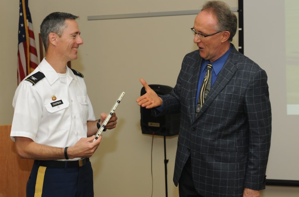 Commandant says farewell at faculty potluck luncheon