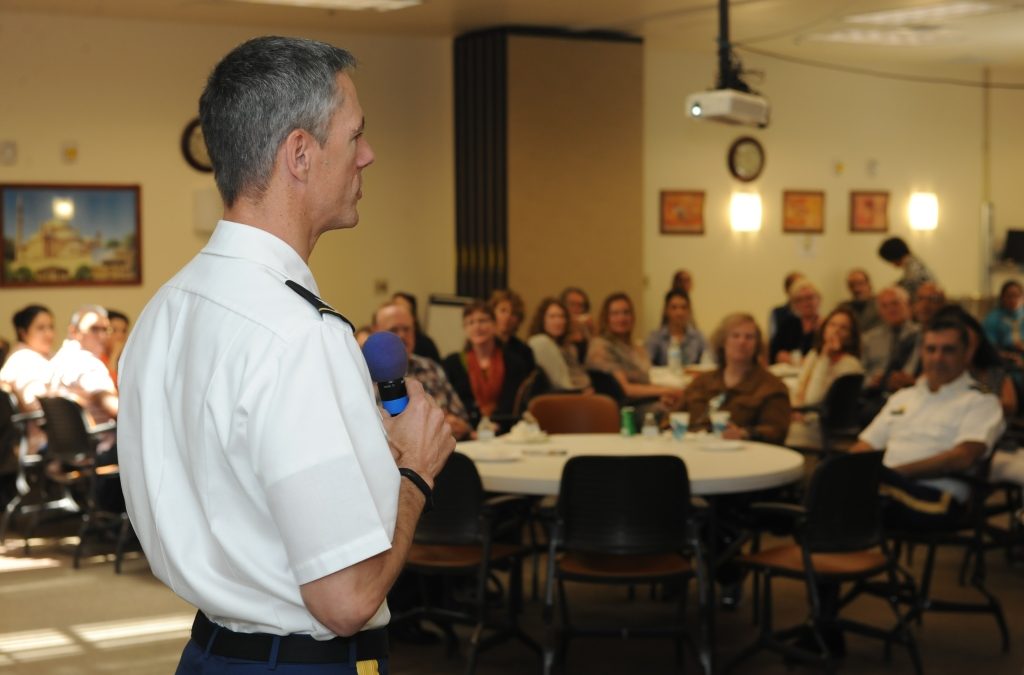 Commandant says farewell at faculty potluck luncheon